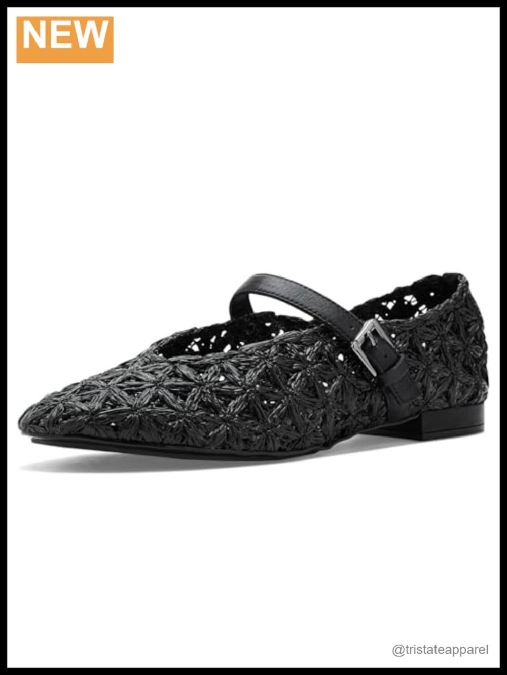 Women's Bernardo Borden Raffia Star Woven Mary Jane Block Heel Flats